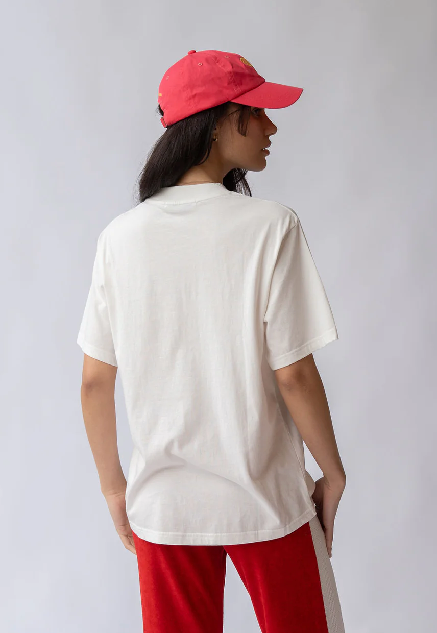 FRENCH TENNIS TEE | WARM WHITE