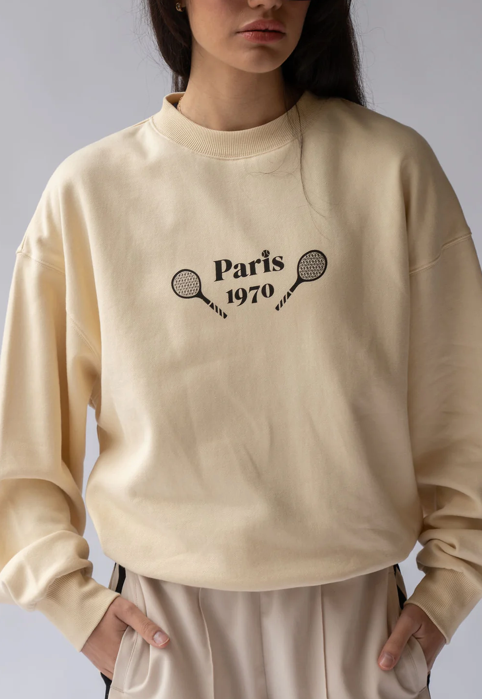 FRENCH TENNIS SWEATSHIRT | BLONDE WOOD