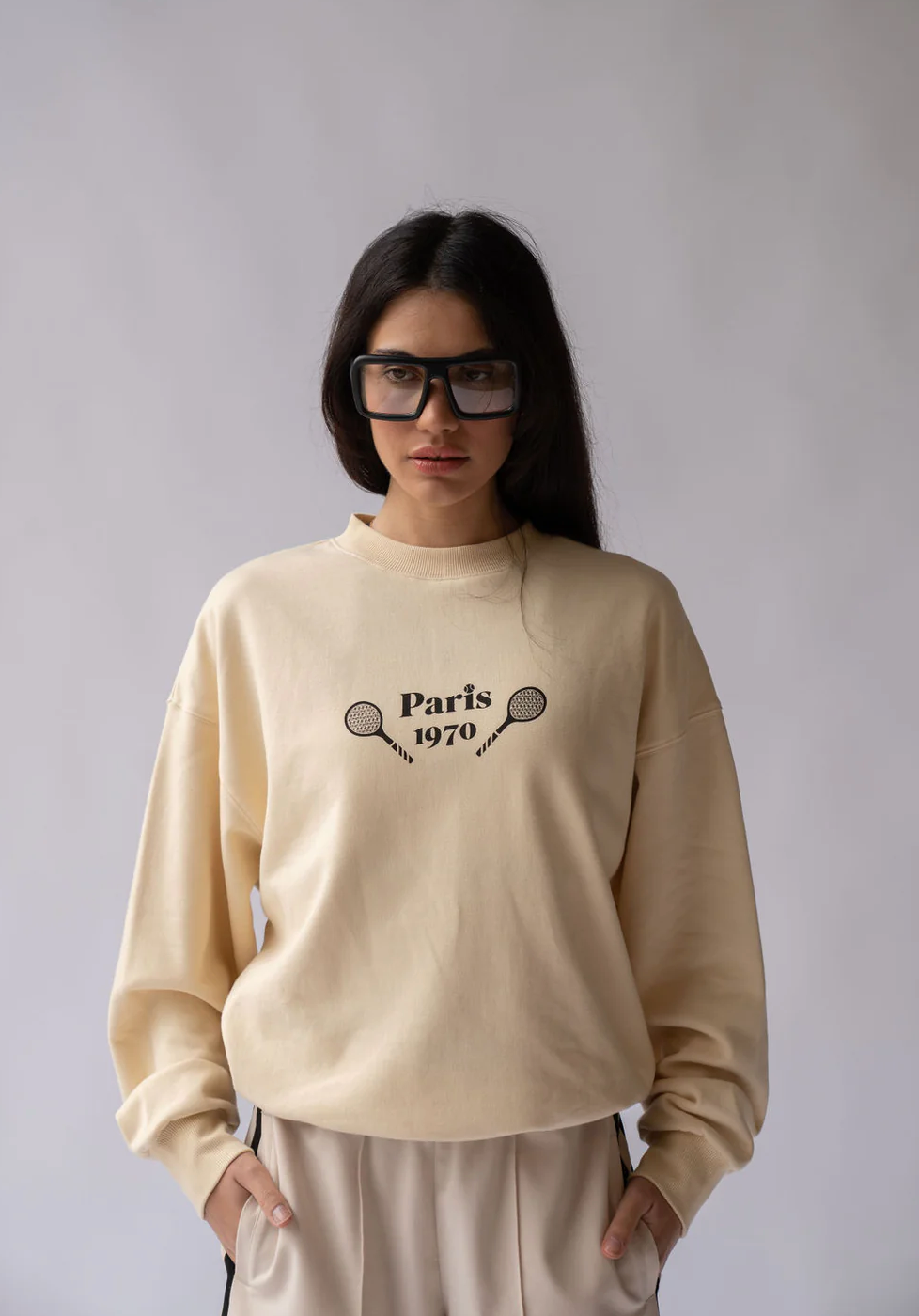 FRENCH TENNIS SWEATSHIRT | BLONDE WOOD