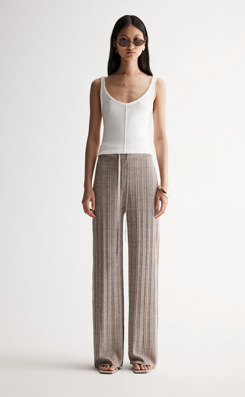 OSCAR KNIT PANT | DARK TAUPE