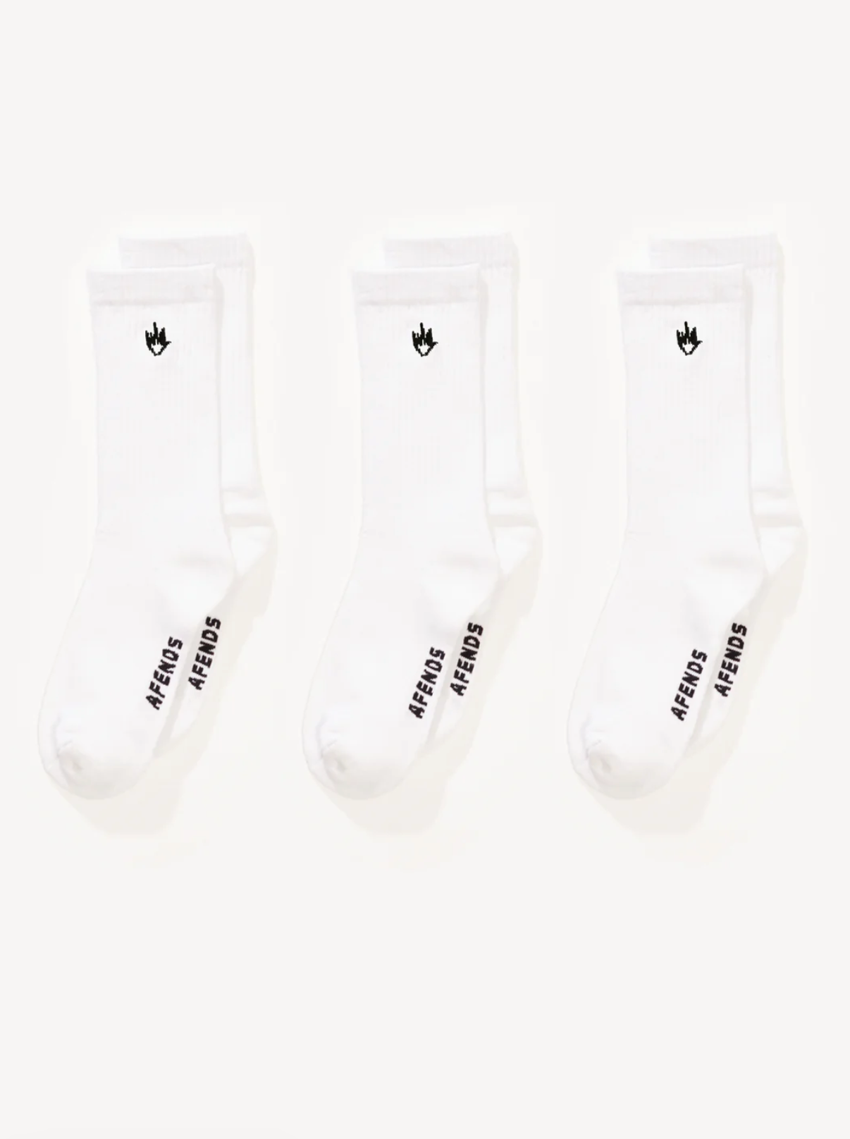 FLAME - SOCKS THREE PACK | WHITE