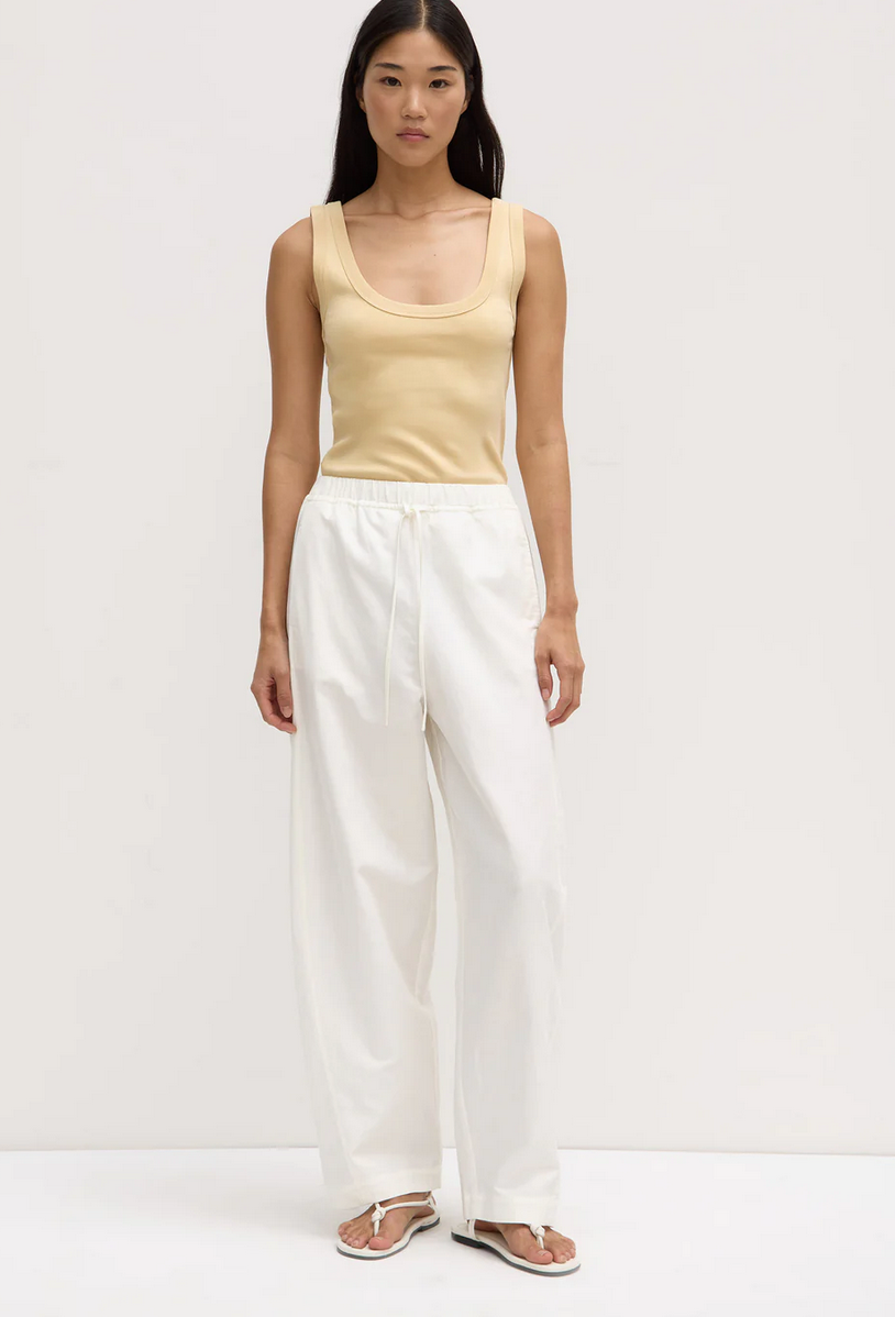 LOXLEY COTTON BLEND PANT | WHITE