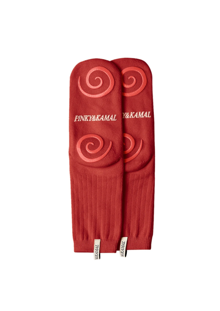 PILATES SPRIAL GRIP SOCK | RED