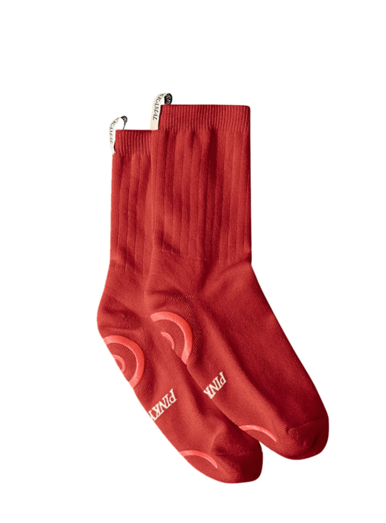 PILATES SPRIAL GRIP SOCK | RED