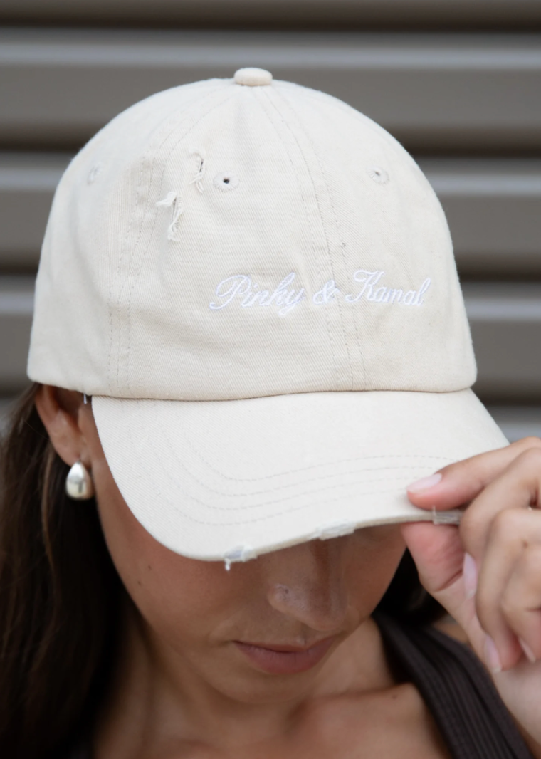 PINKY & KAMAL SIGNATURE CAP | BEIGE