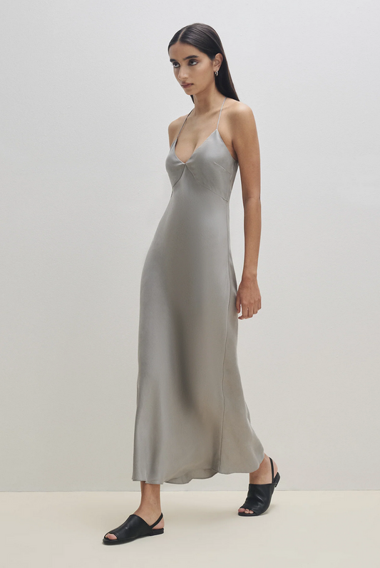 RYLAN SLIP DRESS | SMOKE