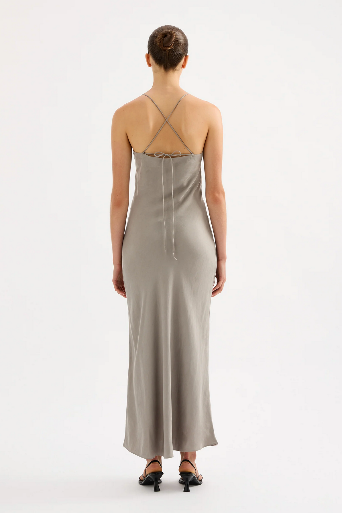 RYLAN SLIP DRESS | SMOKE