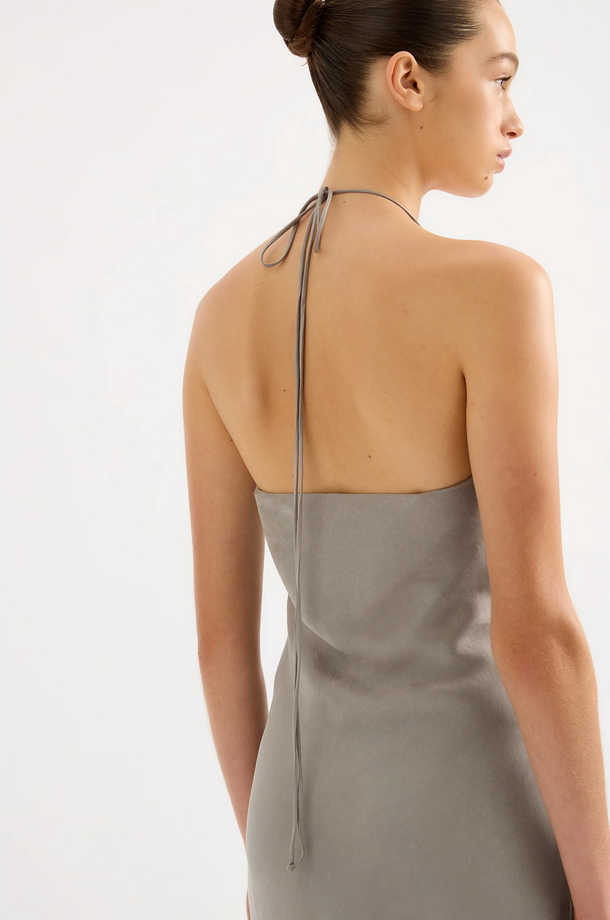 RYLAN SLIP DRESS | SMOKE