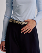 OVAL BELT | PYTHON/SLIVER