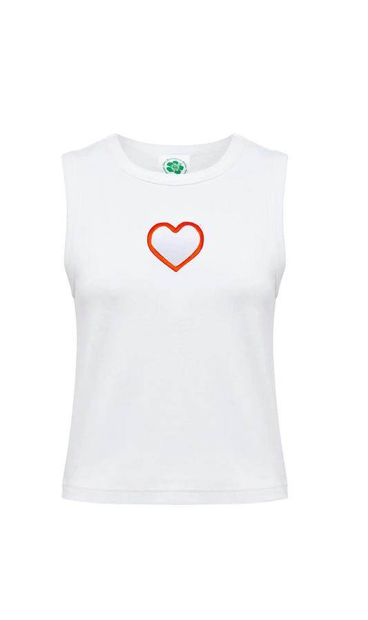 HEART TANK TOP | WHITE