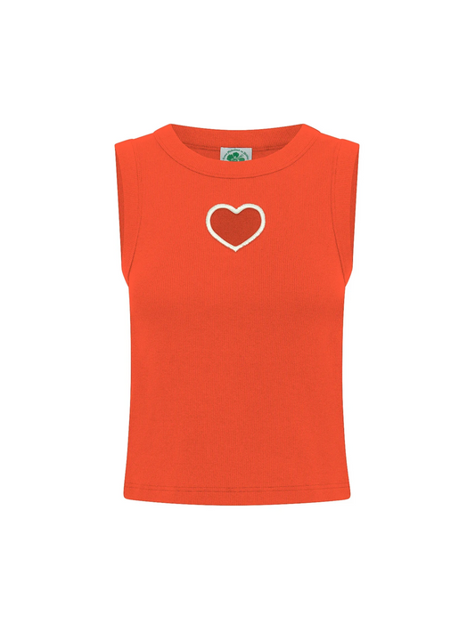 HEART TANK TOP | PINK/RED