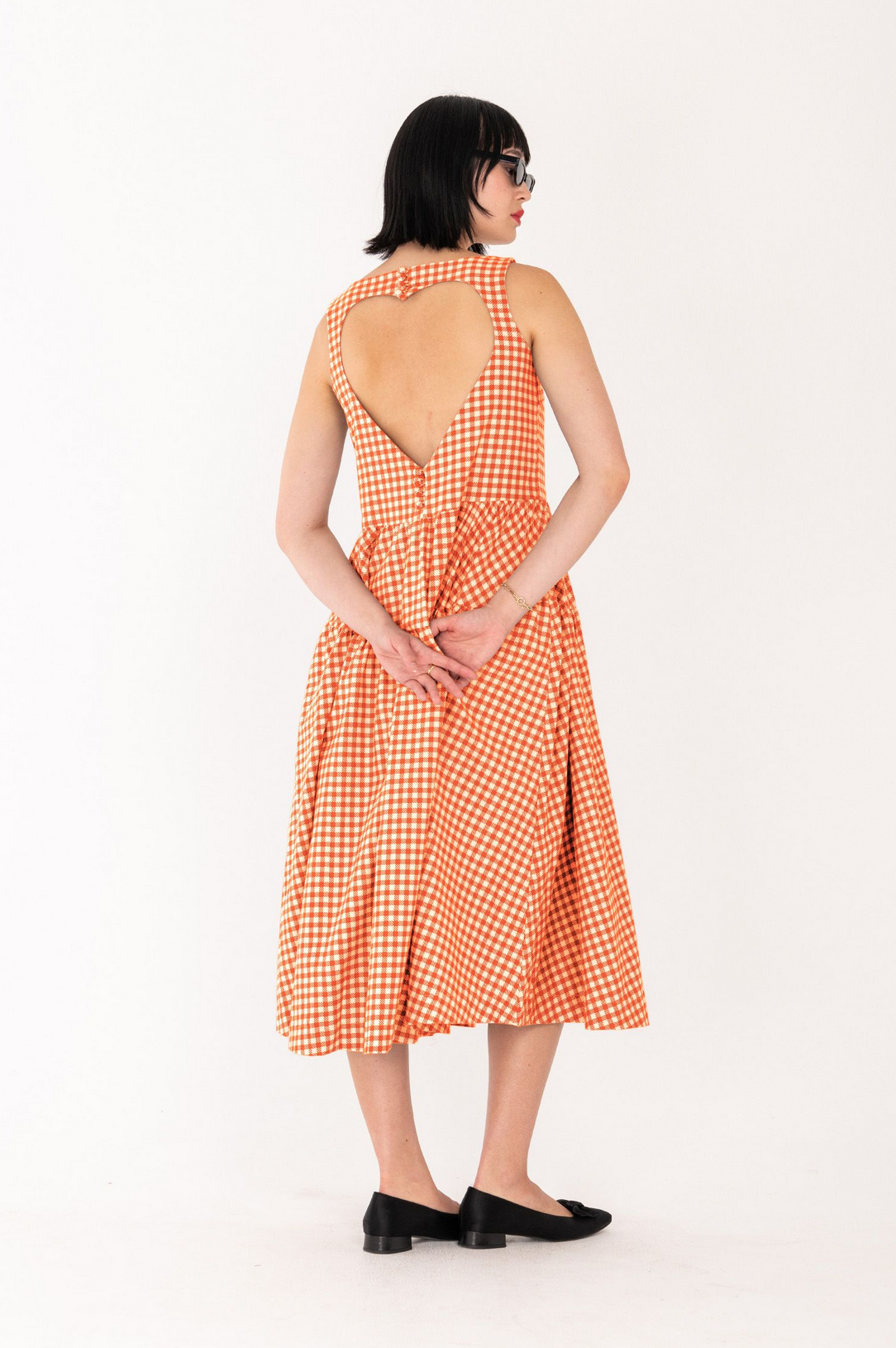 FOREVER YOURS GATHERED MIDI DRESS