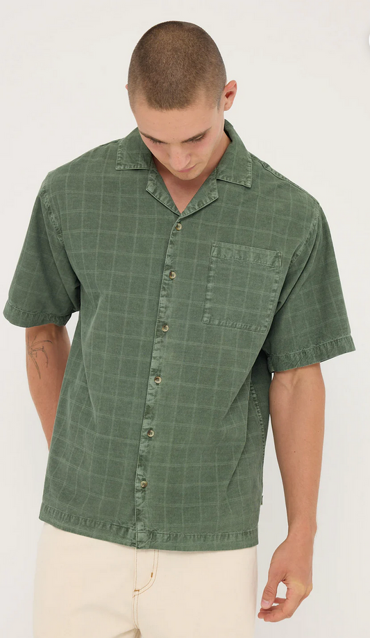 TILE CORD BOWLER SHIRT | THYME