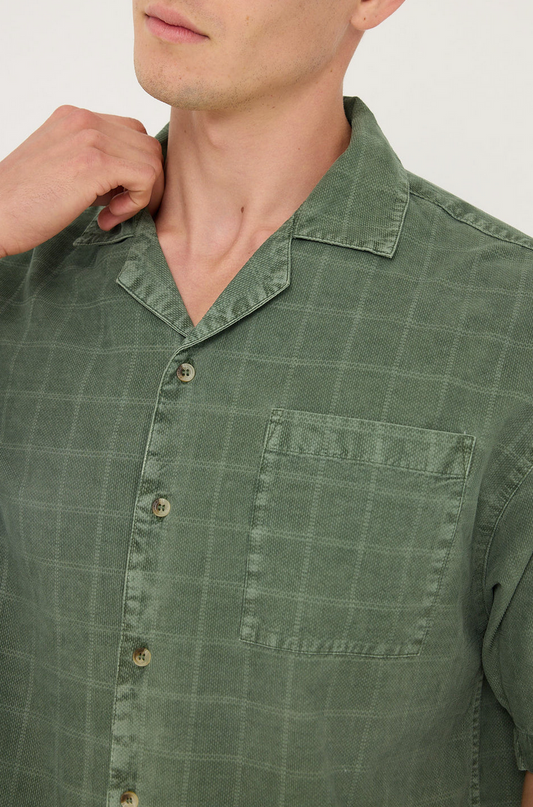 TILE CORD BOWLER SHIRT | THYME