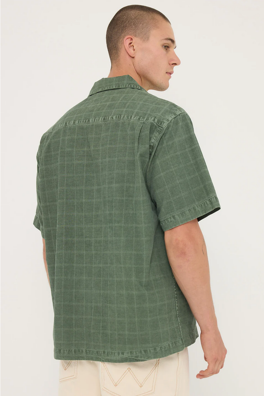 TILE CORD BOWLER SHIRT | THYME