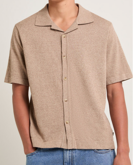 BOWLER KNIT CLASSIC SHIRT | BISCUIT