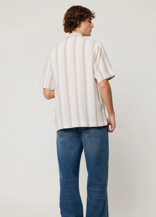 BOWLER WEAVE STRIPE SHIRT | NATURAL