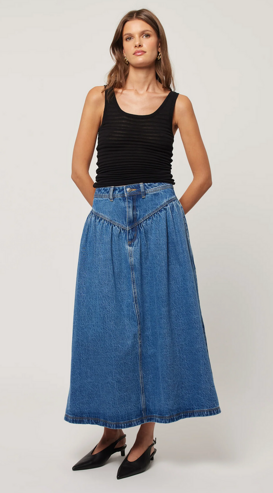 LEONIE SKIRT | RIVER BLUE