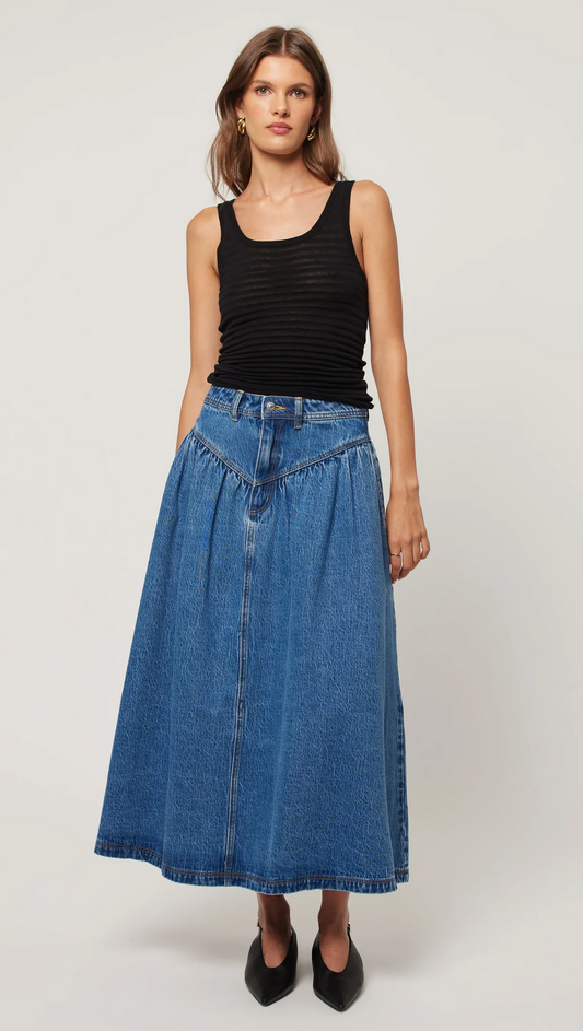 LEONIE SKIRT | RIVER BLUE