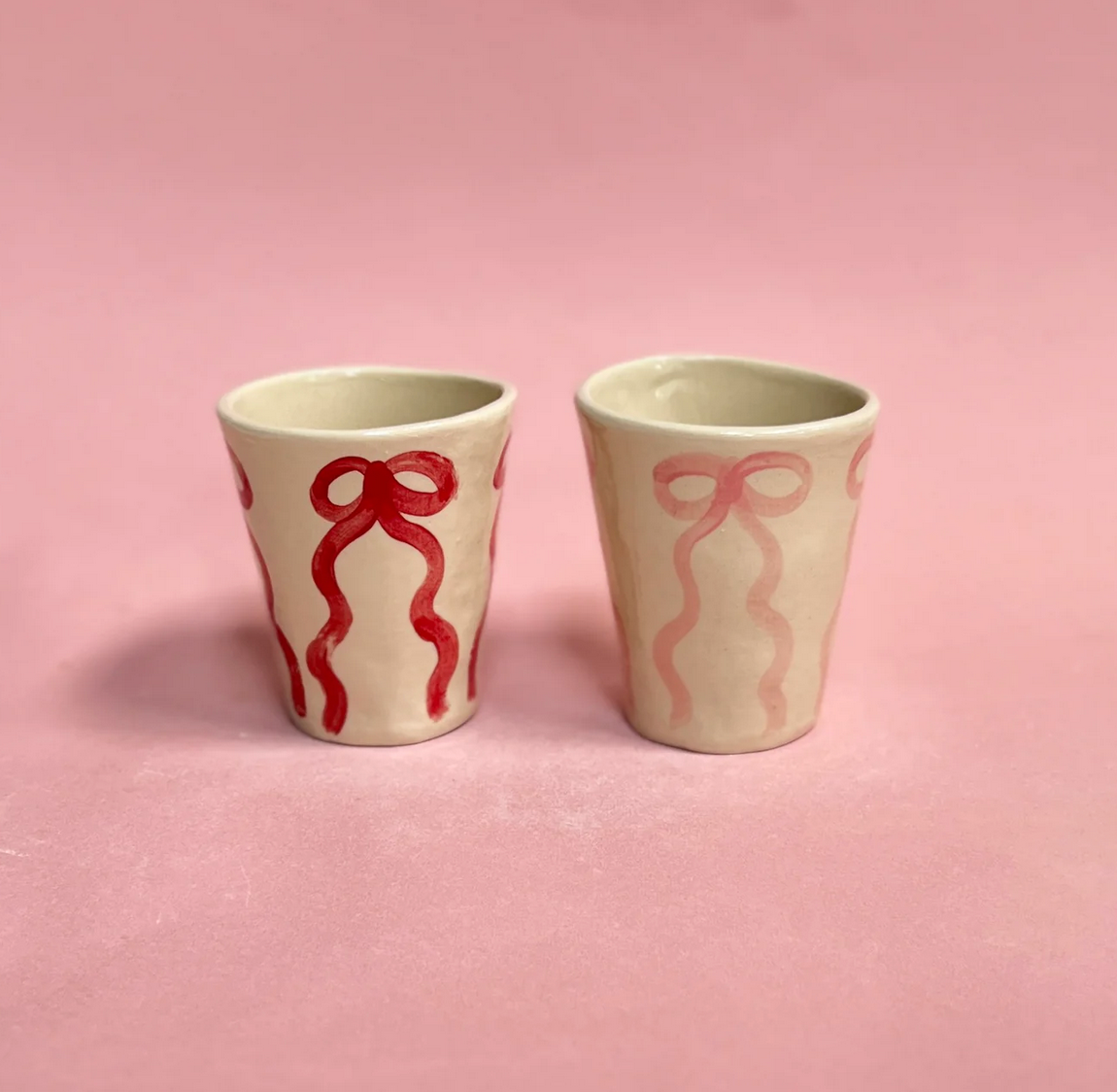 BOWS ON BOWS ON BOWS LATTE CUP | RED