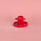 RED BOW CANDLESTICK HOLDER