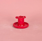 RED BOW CANDLESTICK HOLDER