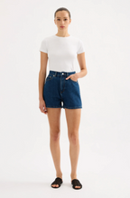 ORGANIC MOM SHORT | FORCE BLUE