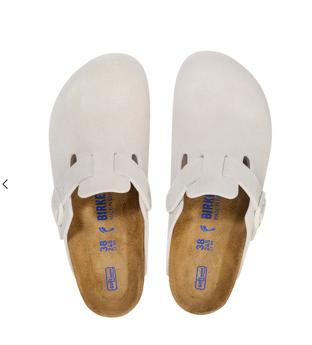 BOSTON SUEDE LEATHER REGULAR | ANTIQUE WHITE