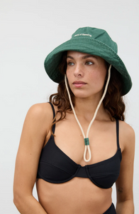 ZZ LOGO BUCKET HAT | TALLOW GREEN