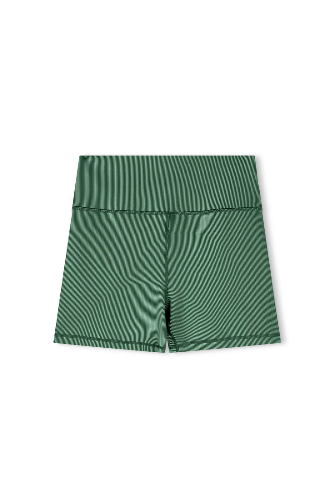 STRIPE RIB 4 INCH BIKE SHORTS | TALLOW GREEN
