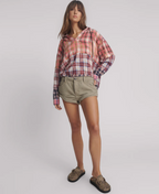 BANDIT LOW WAIST DENIM SHORT | FADED KHAKI