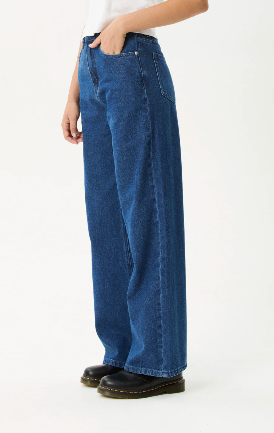 BELLA DENIM WIDE LEG BAGGY JEANS| AUTHENTIC BLUE