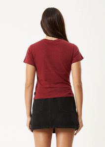 CARMEN BABY TEE | BURGUNDY
