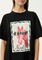 HORSEGIRL OVERSIZED TEE | BLACK