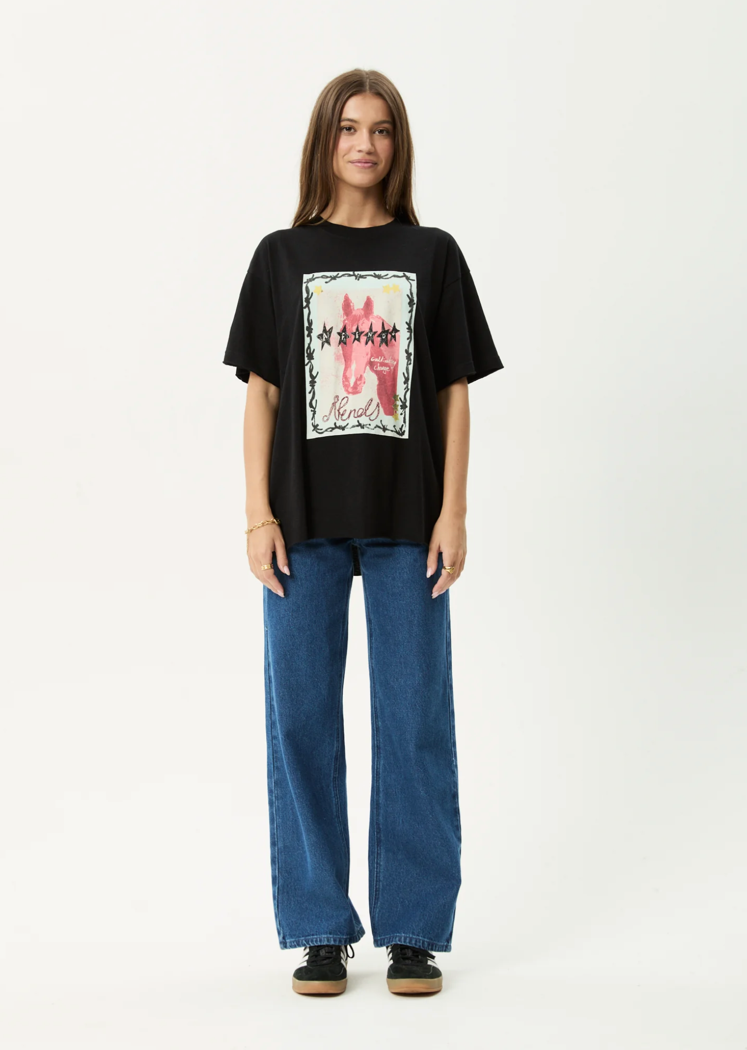 HORSEGIRL OVERSIZED TEE | BLACK