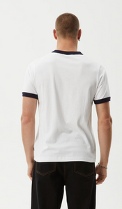 ALL EYEZ RINGER TEE | WHITE/DEEPSEA