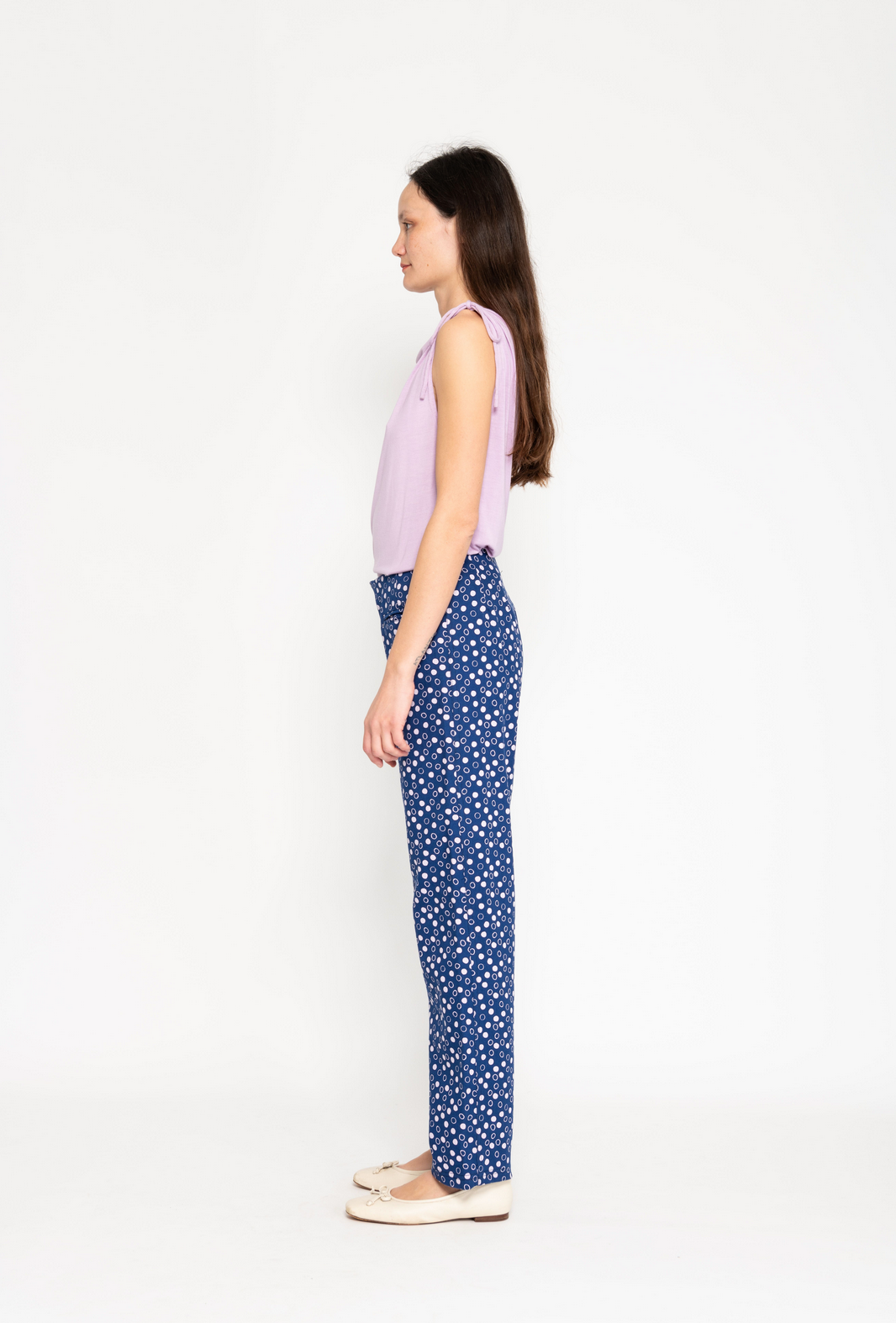 GATHERD SHOULDER TANK | LILAC