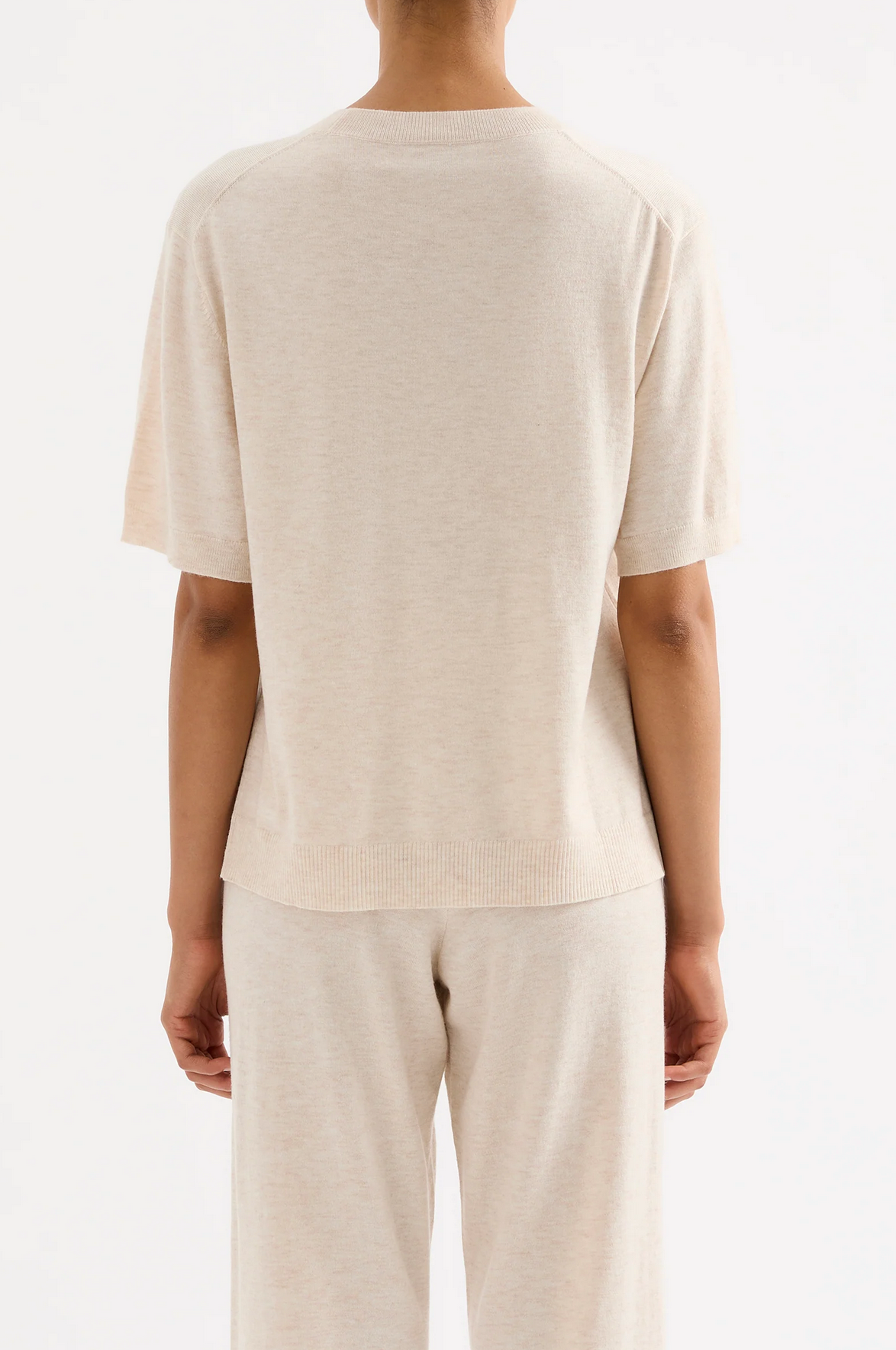 RAE KNIT TEE | CREAM MARLE