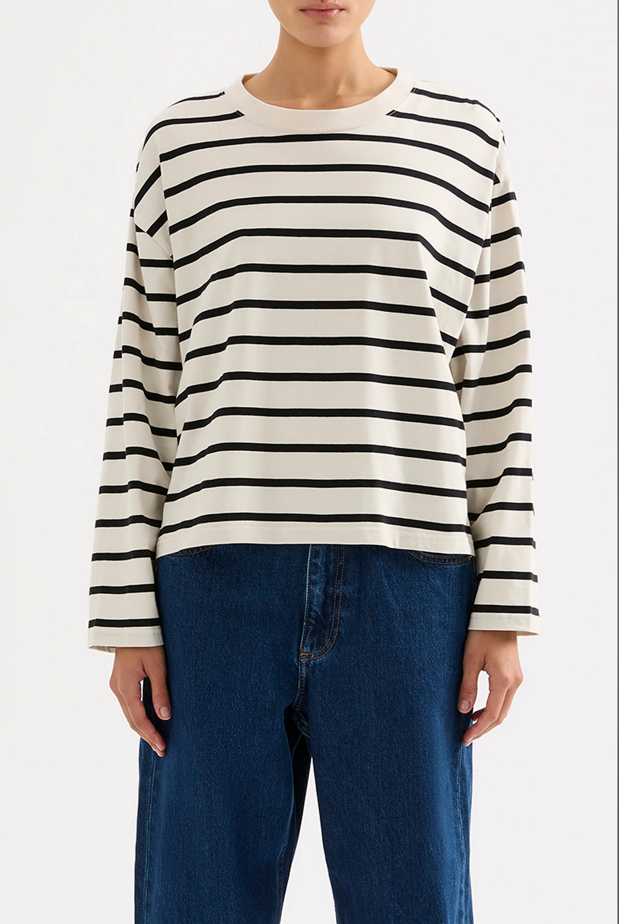 VAL STRIPE LS TEE | BONE STRIPE