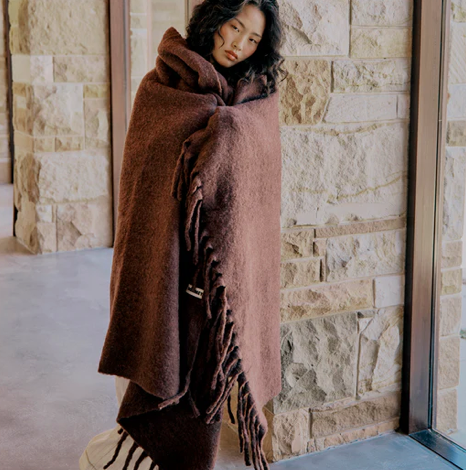 MERINO ALPACA THROW | COCOA