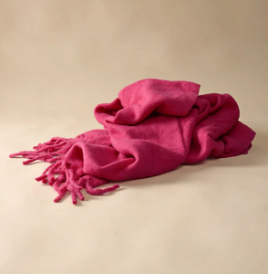 MERINO ALPACA THROW | BUBBLEGUM
