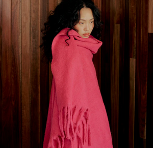 MERINO ALPACA THROW | BUBBLEGUM