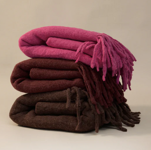 MERINO ALPACA THROW | BUBBLEGUM