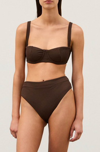 TEXTURED BALCONETTE BRA CUP | COCOA