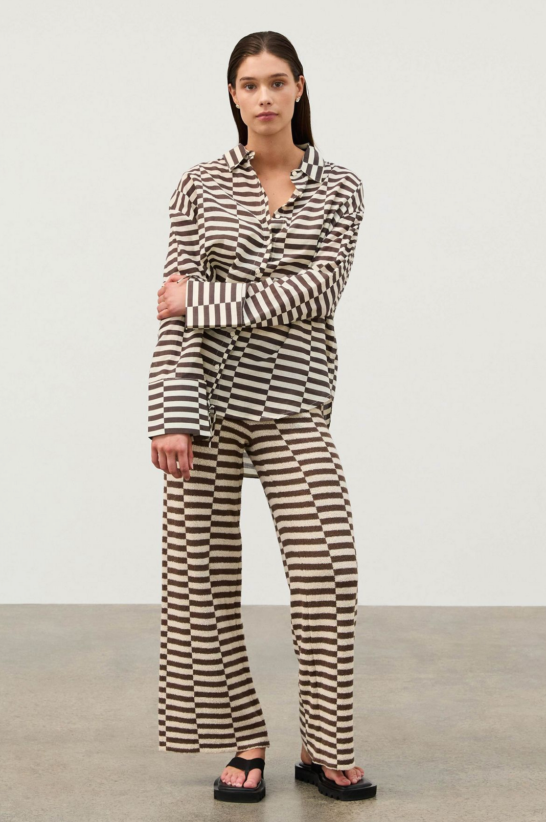 COTTON SHIRT | COCOA GRID