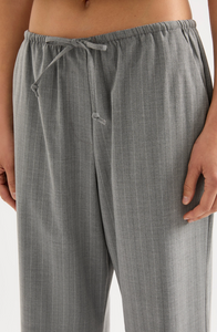CILIA DRAWSTRING PANT | STEEL STRIPE