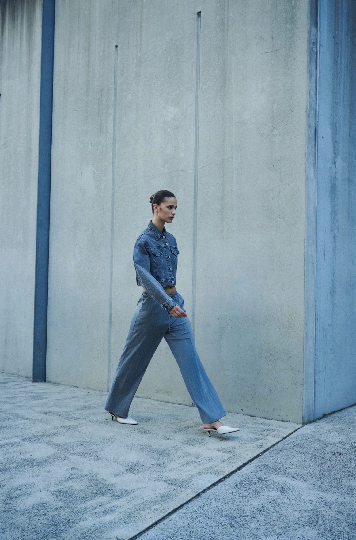 CILIA DRAWSTRING PANT | STEEL STRIPE