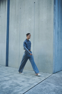 CILIA DRAWSTRING PANT | STEEL STRIPE