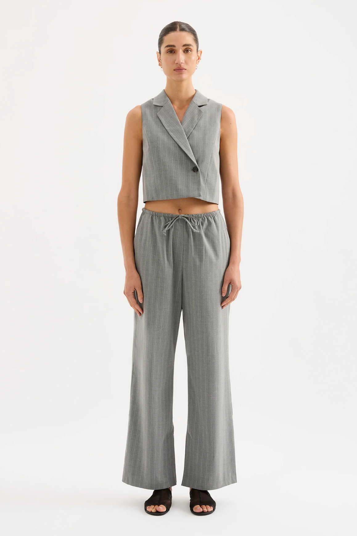 CILIA VEST | STEEL STRIPE