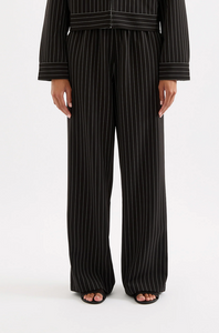 MAEVE PINSTRIPE PANT | BLACK PINSTRIPE